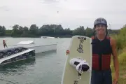 Valentino Chiche 5e des Mondiaux de wakeboard câble en Chine