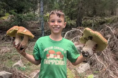 Cèpe XXL de 1,25 kg cueilli par Lisandro, 10 ans, dans le Boréon