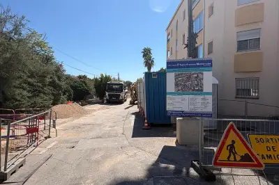 Hyères : début des travaux de la Sauvette, l'allée des Cèdres bleus coupée