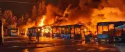 17 bus TaM détruits dans un incendie à Castelnau-le-Lez : la piste criminelle privilégiée