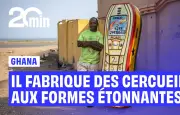 Au Ghana, des cercueils personnalisés en forme de guitare ou de Fanta