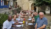Dernier repas de quartier de l'été à Sévérac d'Aveyron