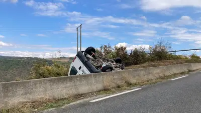 Aveyron : tonneau sous le viaduc de Millau, le conducteur indemne