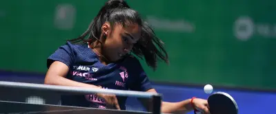 Prithika Pavade en demi-finales de l'Euro de tennis de table