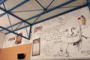 Fresque d'Ernest Pignon-Ernest inaugurée 17 ans après au collège
